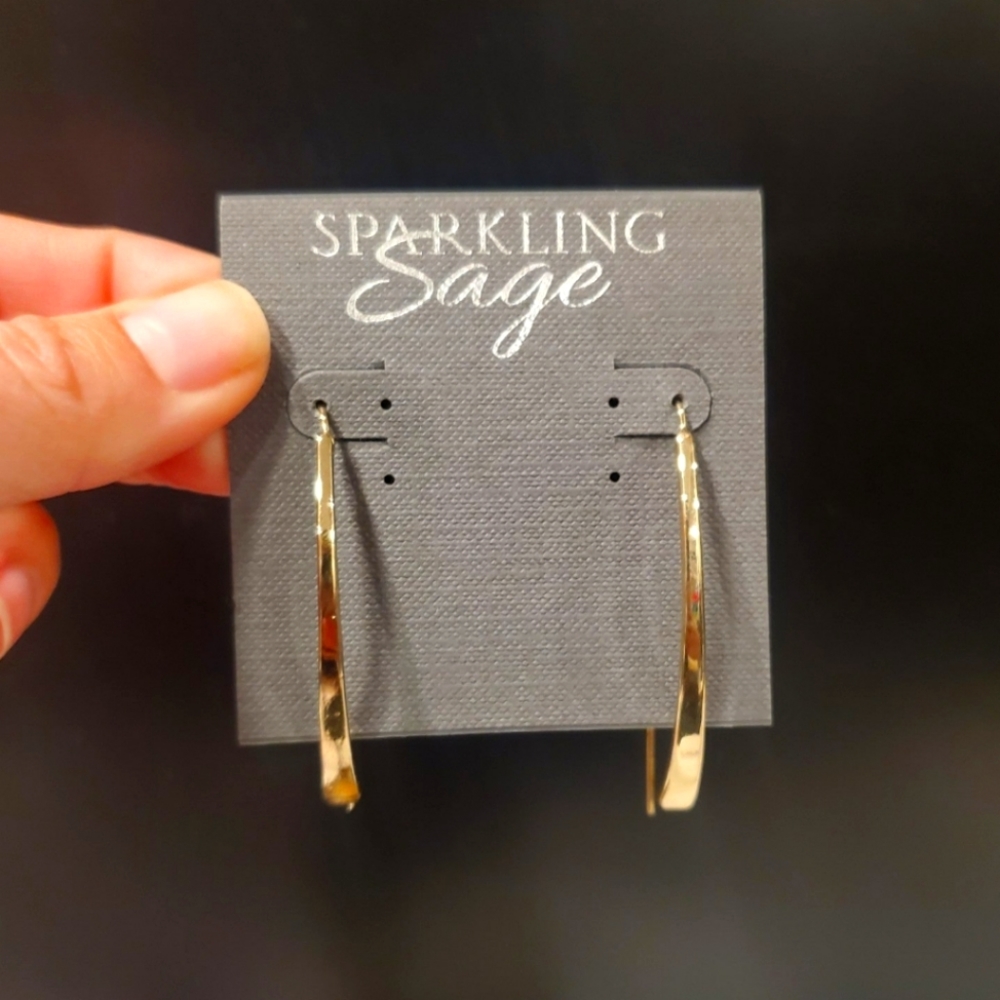 5 for $25, Sparkling Sage, long drop earrings